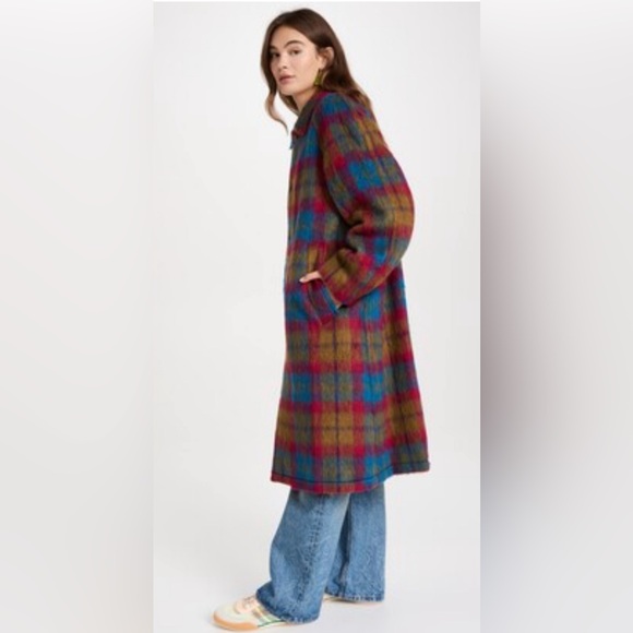 ANDERSSON BELL UNISEX HARRY CHECK BALMACAAN SHAGGY WOOL COAT SZ XS - Picture 3 of 10